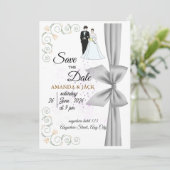 Faire-Part de Mariage Romantique Moderne (Debout devant)