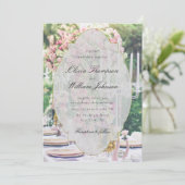 Faire-part de mariage romantique pour un jardin fl (Debout devant)