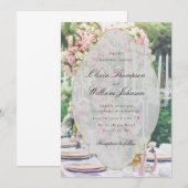 Faire-part de mariage romantique pour un jardin fl (Devant / Derrière)