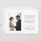 Faire-Part de Mariage Romantique Rose Gold Serif P (Dos)