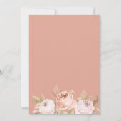 Faire-part de mariage romantique rose Peony (Dos)
