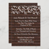 Faire-part de mariage romantique rustique (Devant / Derrière)