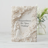 Faire-part de mariage romantique silhouette des ma (Debout devant)