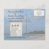 Faire-part de mariage romantique tout juste mariés (Dos)