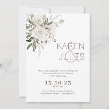 Faire-part de mariage romantique W-ROM-004