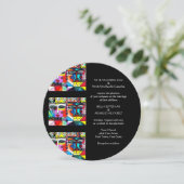 Faire-part de mariage (ronde) Couple Mexicain (Debout devant)