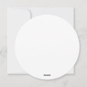 Faire-part de mariage ronde feuille de feuillage d (Dos)