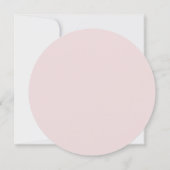 Faire-part de mariage ronde rose doux (Dos)