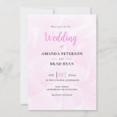 Faire-part de mariage rose (Devant)