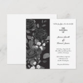 Faire-part de mariage rose (Devant / Derrière)