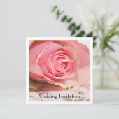 Faire-part de mariage Rose (Debout devant)