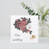 faire-part de mariage rose (Debout devant)
