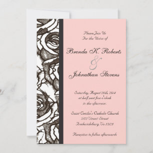 Faire-part de mariage Rose