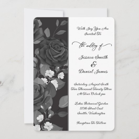 Faire-part de mariage rose (Devant)