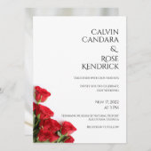 faire-part de mariage rose (Devant / Derrière)