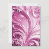 Faire-part de mariage rose (Dos)