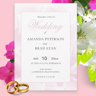 Faire-part de mariage Rose Abstrait