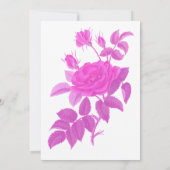 Faire-part de mariage Rose blanc et rose chaud (Dos)