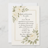Faire-part de mariage Rose blanche (Devant)