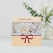 Faire-part de mariage Rose blanche (Debout devant)