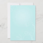 Faire-part de mariage rose bleu de fleurs de (Dos)