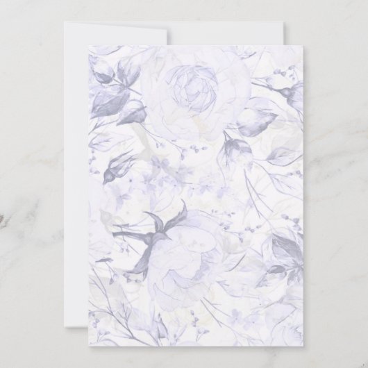 Faire-part de mariage Rose bleu et violet (Dos)