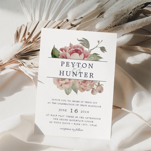 Faire-part de mariage Rose Blush