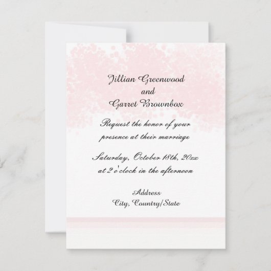 Faire-part de mariage Rose Blush (Devant)