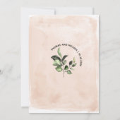 Faire-part de mariage Rose Bourgeois (Dos)