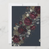 Faire-part de mariage Rose Bourgogne Eucalyptus (Dos)