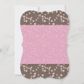 Faire-part de mariage rose Brown de fleurs de ceri (Dos)