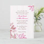 Faire-part de mariage rose chaud et Brown (Debout devant)