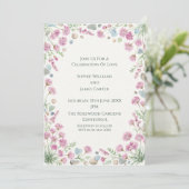 Faire-part de mariage Rose Cottage Rose (Debout devant)