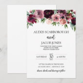 Faire-part de mariage Rose de cannelle (Devant / Derrière)