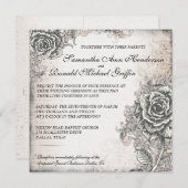 Faire-part de mariage rose de cru (Devant / Derrière)