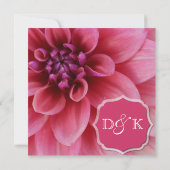 faire-part de mariage rose de Dahlia (Dos)