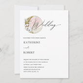 faire-part de mariage rose de lune mystique (Devant)