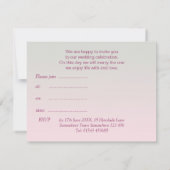 Faire-part de mariage rose de marguerite de (Dos)