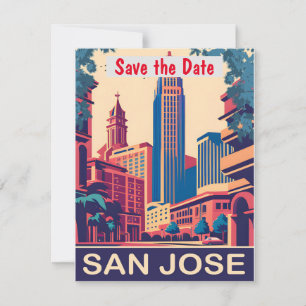 Faire-part de mariage rose de San Jose Californie