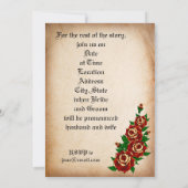 Faire-part de mariage rose de tatouage (Dos)