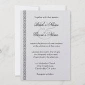 Faire-part de mariage Rose & Dentelle Vert Menthe (Dos)