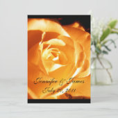 Faire-part de mariage rose d'orange élégante (Debout devant)