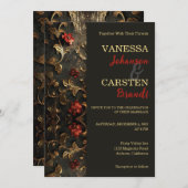 Faire-part de mariage Rose doré (Devant / Derrière)