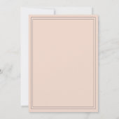 Faire-part de mariage rose doux à script chic (Dos)