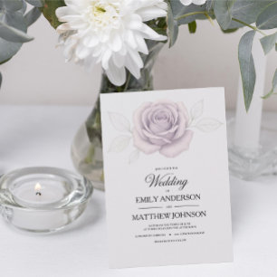 Faire-part de mariage Rose élégant de Designer Pur