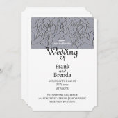 Faire-part de mariage Rose en pierre (Devant / Derrière)