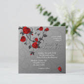 Faire-part de mariage Rose enchantés (Debout devant)