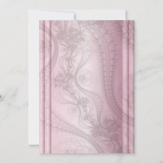 Faire-part de mariage rose et argent (Dos)