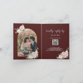 Faire-part de mariage Rose Et Blanc De Fleurs Dusk (Intérieur)