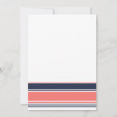 Faire-part de mariage rose et bleu moderne (Dos)